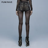 Goth skinny skeleton print Leggings