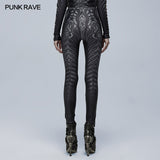 Goth skinny skeleton print Leggings
