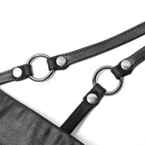 Punk low waist leopard pleated skirt