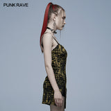 Gothic abstract print slip dress