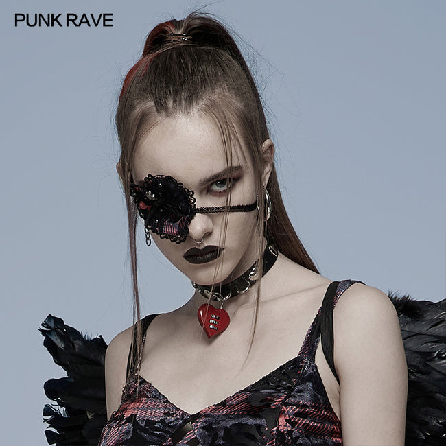 Gothic heart eye mask