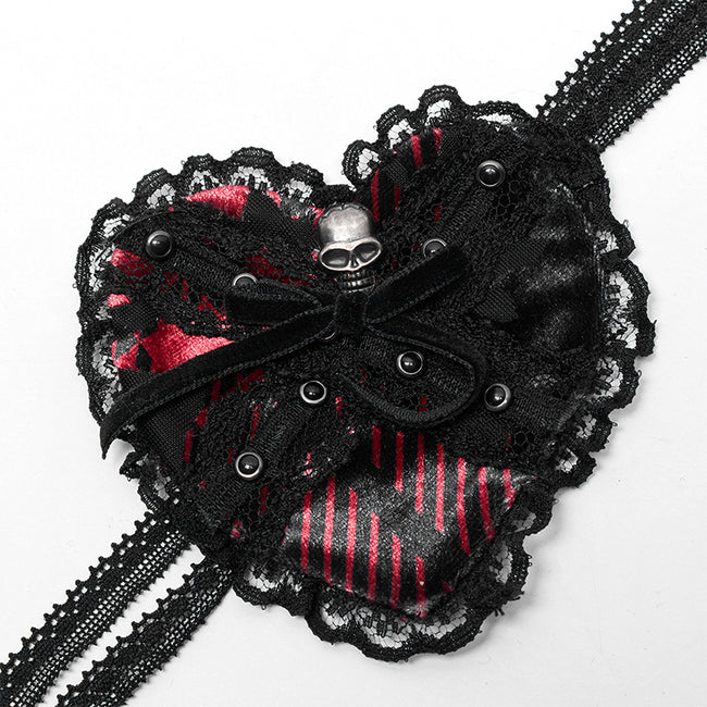 Gothic heart eye mask