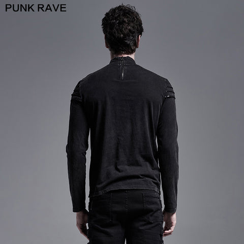 Simple everyday Gothic long sleeve T-shirt