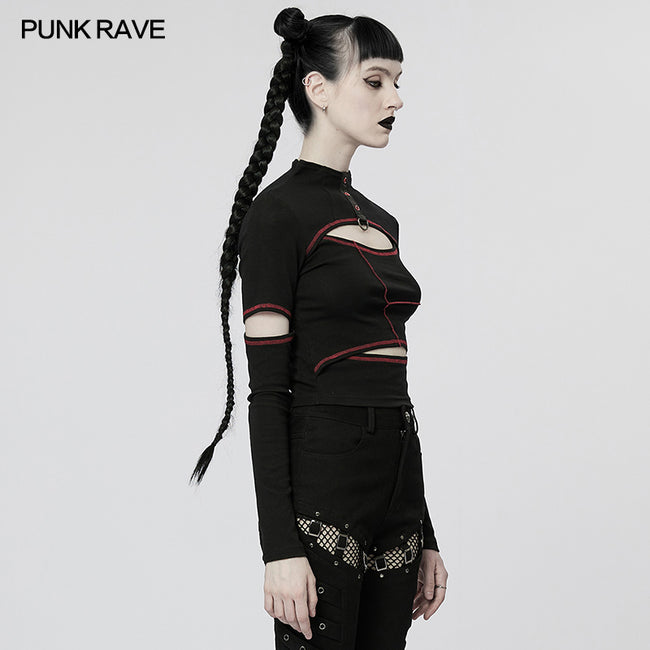 Punk daily hollow out T-shirt