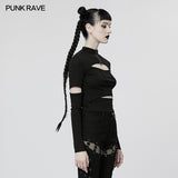 Punk daily hollow out T-shirt