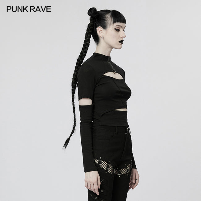 Punk daily hollow out T-shirt