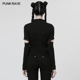 Punk daily hollow out T-shirt