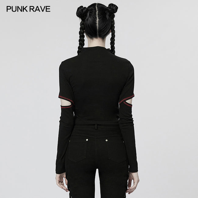 Punk daily hollow out T-shirt