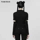 Punk daily hollow out T-shirt