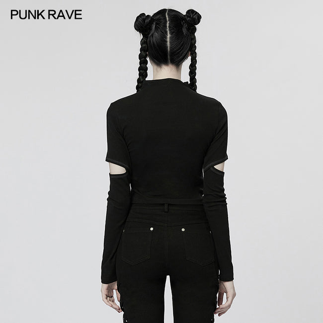 Punk daily hollow out T-shirt