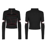 Punk daily hollow out T-shirt