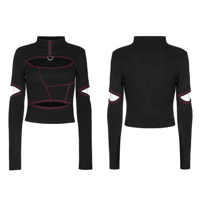 Punk daily hollow out T-shirt