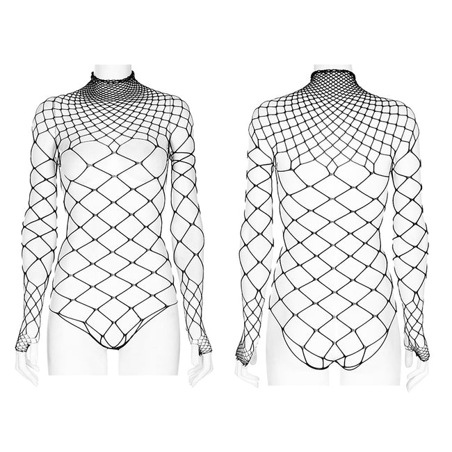 Punk one-piece mesh T-shirt