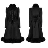 Goth gorgeous faux wool long coat