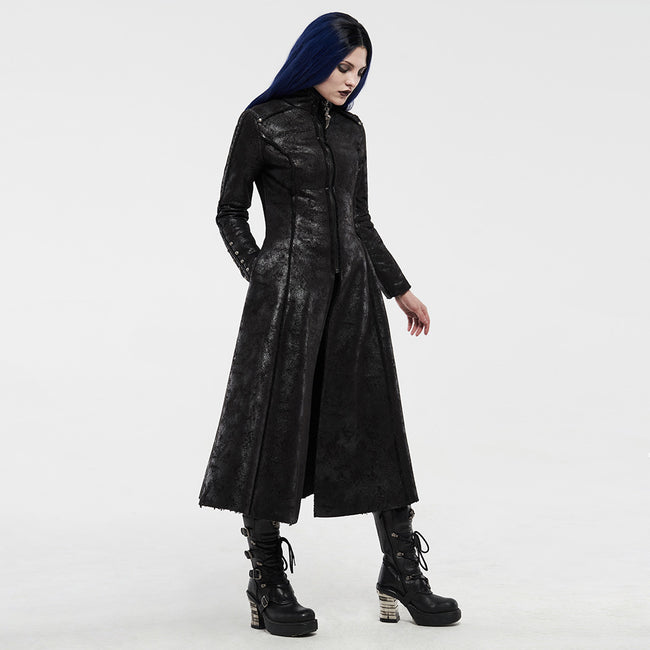 Gothic imitation fur long coat