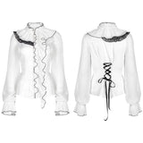 Gothic asymmetric jacquard shirt