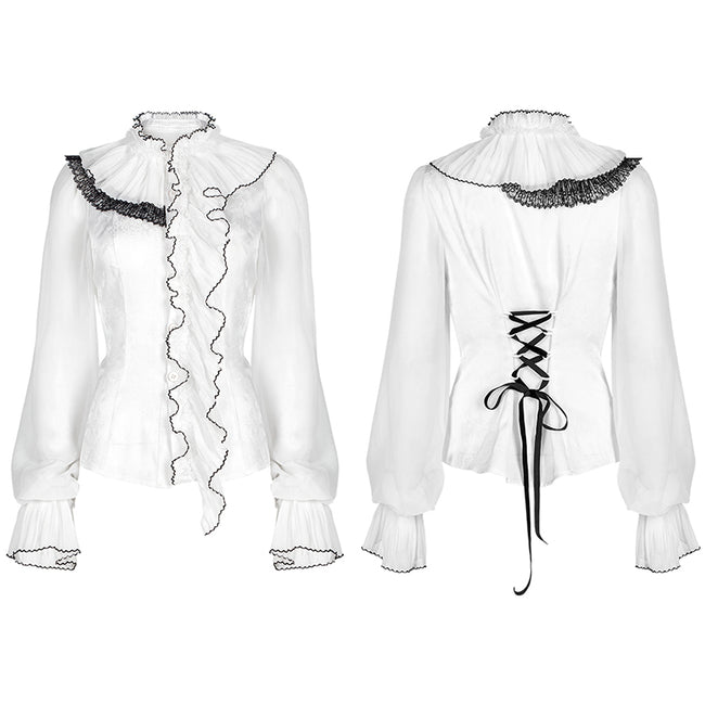 Gothic asymmetric jacquard shirt