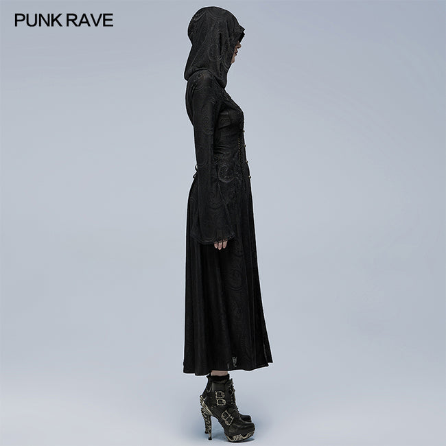 Gothic cut-out applique coat