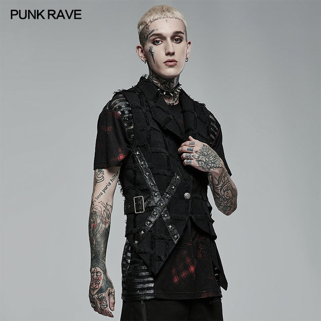 Gothic asymmetric vest