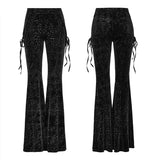Goth Dark Texture Jacquard Flare Pants