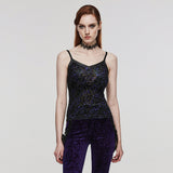 Goth embossed velvet camisole