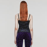 Goth embossed velvet camisole