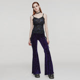 Goth embossed velvet camisole