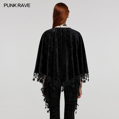 Goth pentacle shawl
