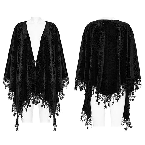 Goth pentacle shawl