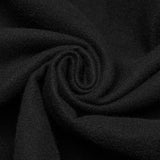 Winter Woolen Long Black Gothic Coat For Women Two Wear Imitation Fur Coat