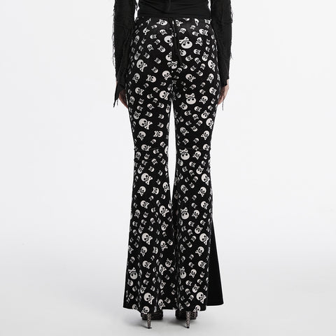 Goth skull flared Pants