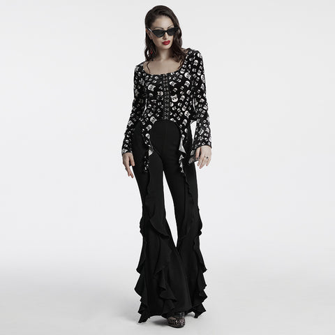 Gothic daily flared pants
