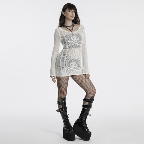 Punk Skull Knit Dress