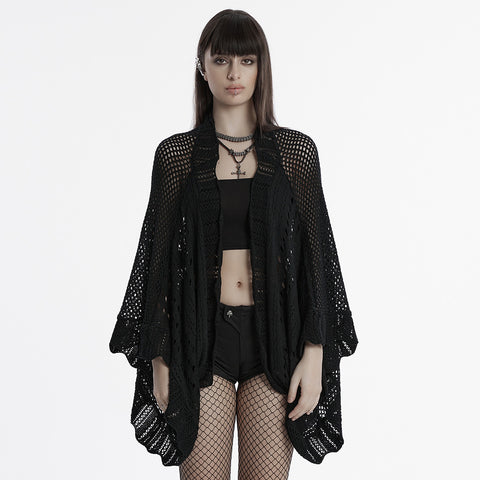 Goth hollowed out cardigan