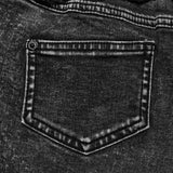 Lace waistband denim shorts