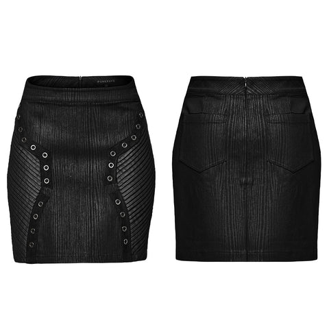 Punk 3D pleated skirt