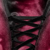 Goth gradient printed velvet dress