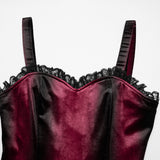 Goth gradient printed velvet dress