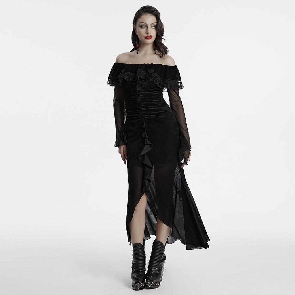 goth mesh dress Sexy goth mesh dress, F.2XL / Black