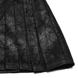 Punk personalized pleated leather skirt