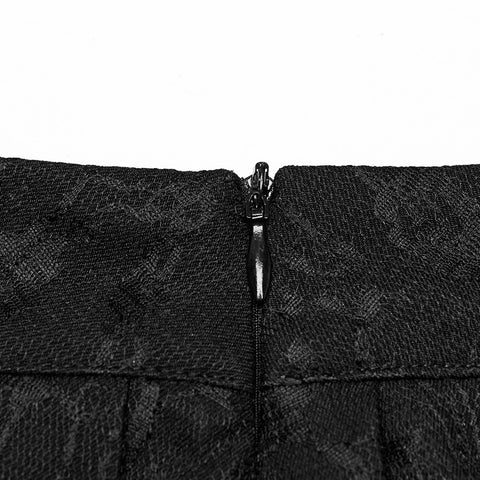 Punk patterned pleated skirt