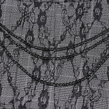 Punk patterned pleated skirt