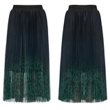 Goth Skull Print Gradient Skirt