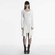 Punk swing collar dress