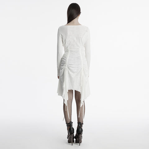 Punk swing collar dress
