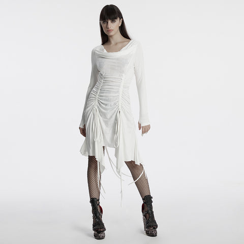 Punk swing collar dress