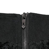 Punk pleated leather skirt