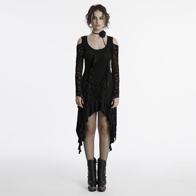 Punk Rave Batty Cold-Shoulder Witch Dress Size: M-L Punk Rave Batty Cold-Shoulder Witch Dress Size: M-L