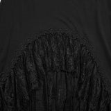 Knitted asymmetrical goth skirt