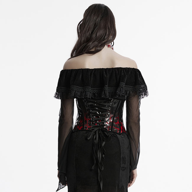 Goth leopard print patent leather corset Punkravestore Goth leopard print patent leather corset Punkravestore
